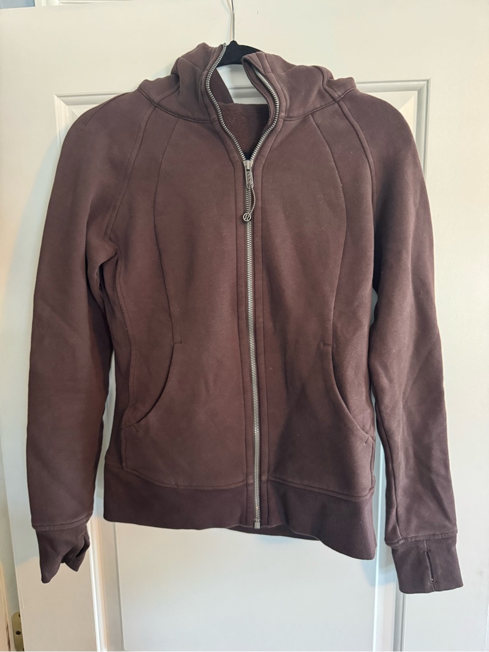 lululemon athletica Women's Brown Full-Zip Hooded Sweatshirt